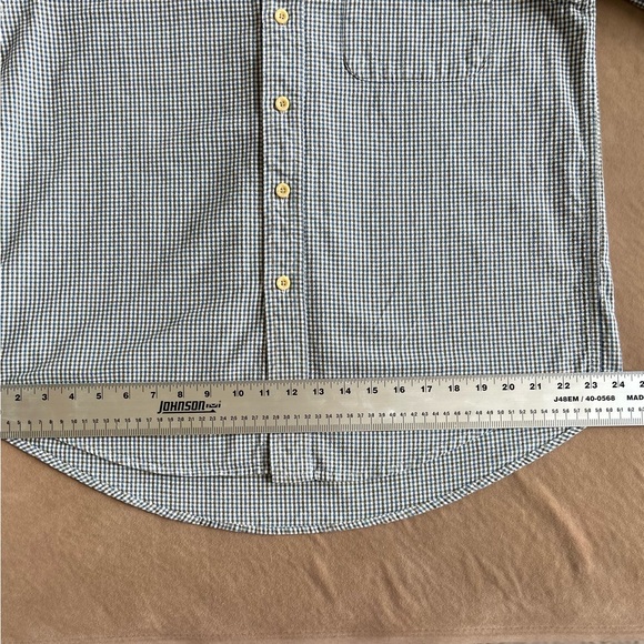 FARAH Men's Collared Shirt L Button Up, Long Sleeve Casual Cotton Plaid w/Pocket - Picture 11 of 12